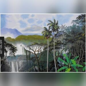 Tropical Rainforest Landscape  64.02 W × 44.02 H × 2.01 D in